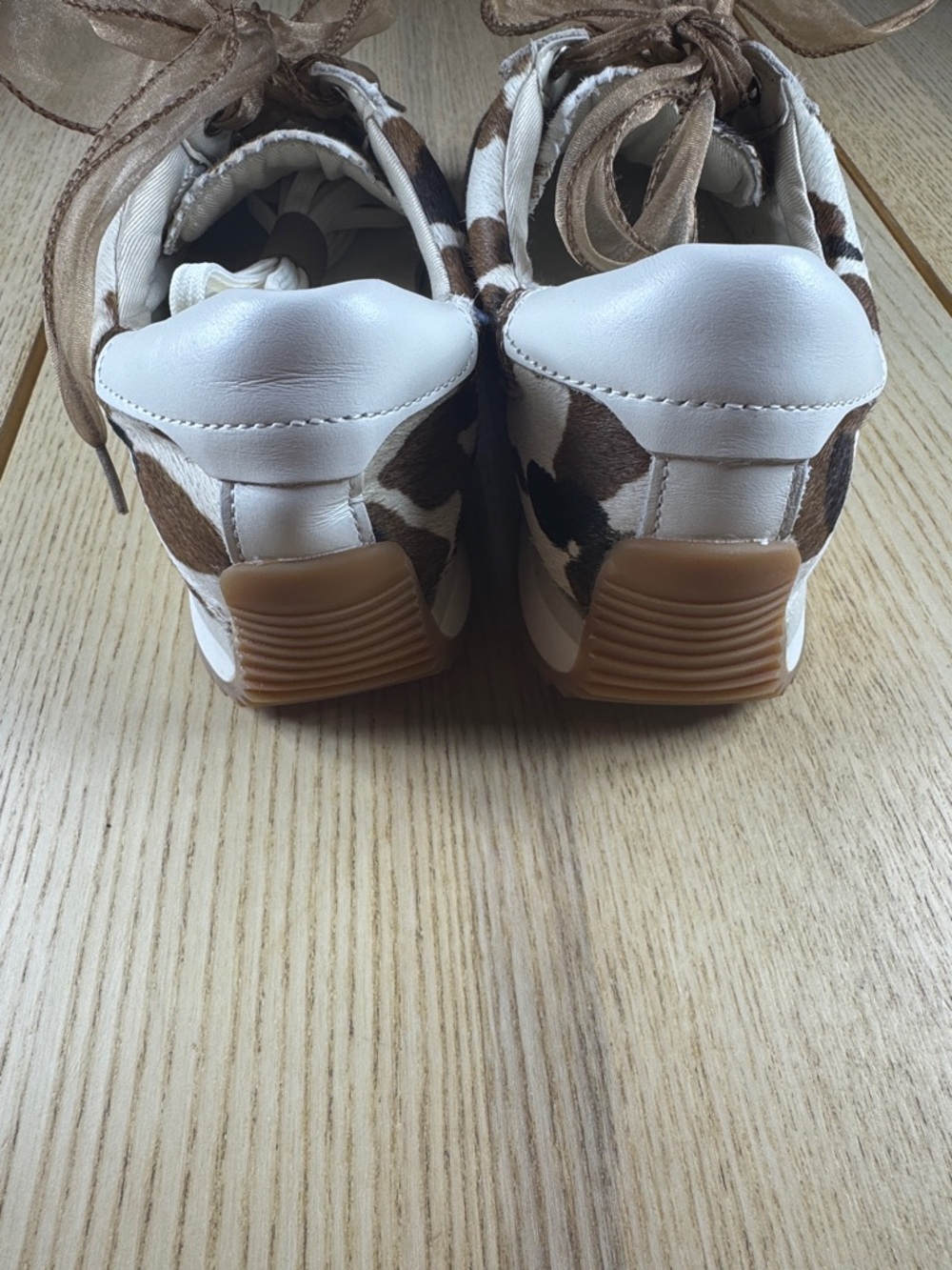 Dolce Vita Cowhide-Print Low-Top Sneaker in Brown, White & Tan - Picture 6 of 9